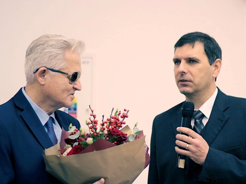 Branislav Mamojka a Ján Podolinský pri výmene postu predsedu ÚNSS.